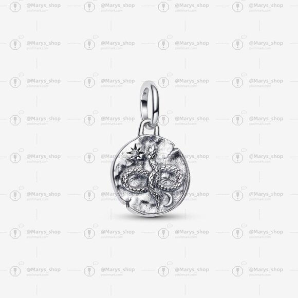 Pandora Infinity Snake Medallion Charm|Pendant - Picture 1 of 2